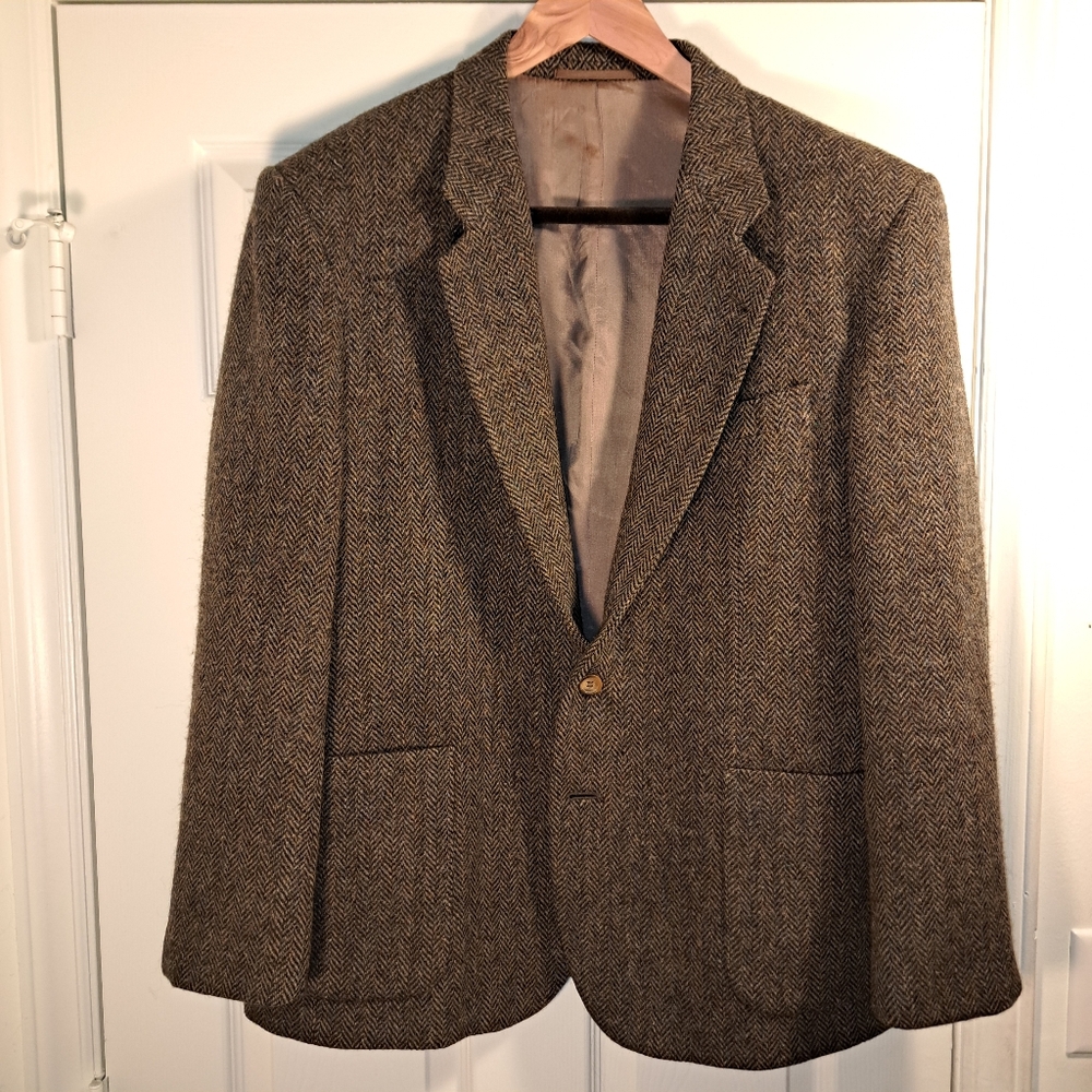 Harris Tweed 46S Brown Herringbone Blazer